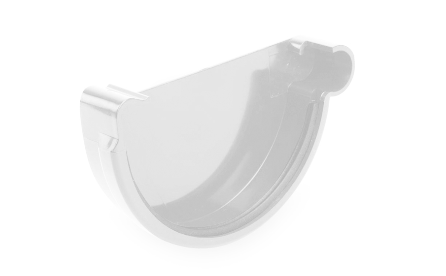 Заглушка желоба правая Galeco для системы PVC D 110/80 мм, RAL 9010
