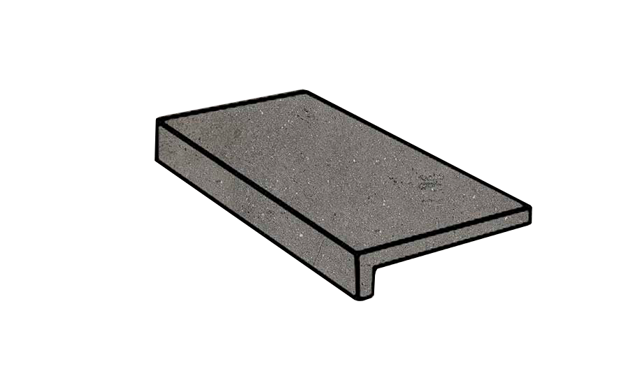 Клинкерная ступень прямой угол Stroeher Zoe 973 anthracite 294х175х52х10 мм