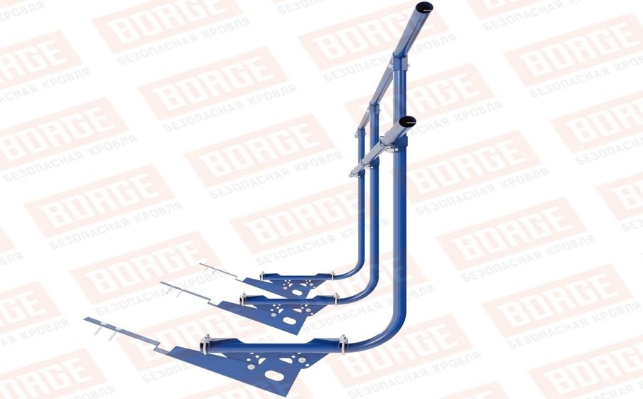 Кровельное ограждение Borge для черепичной кровли оцинкованное RAL 5005, 300*120 см