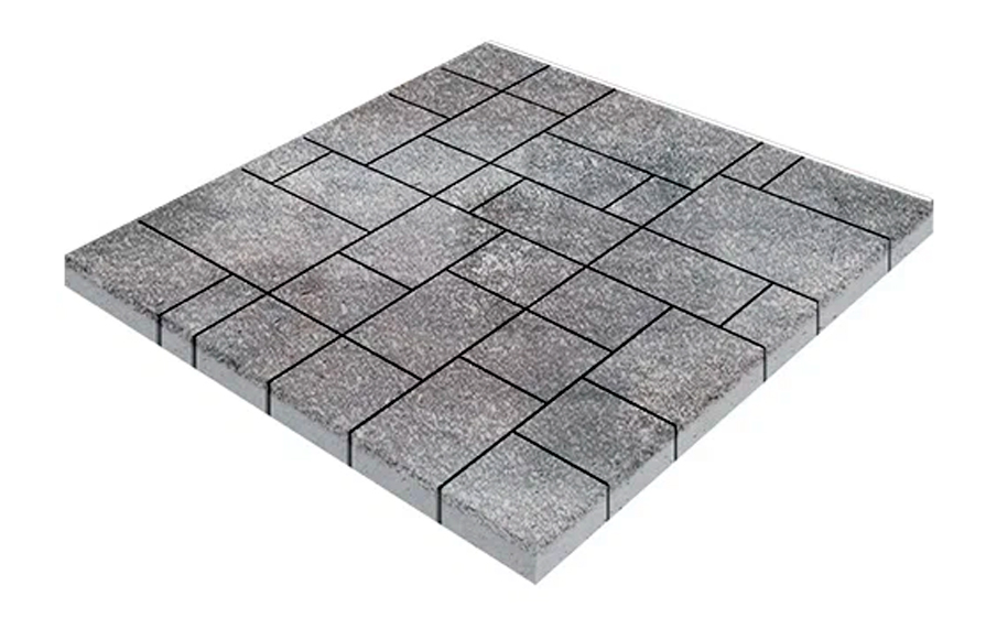 Плитка тротуарная SteinRus, Инсбрук Альпен Б.7.Псм.6, Native, ColorMix Умбра, толщина 60 мм