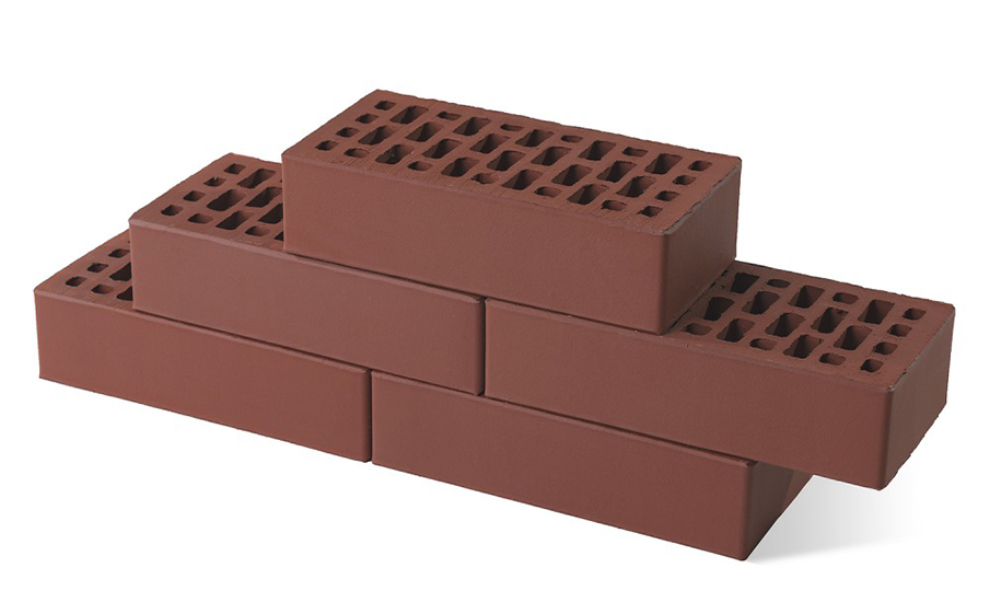Кирпич BRAER бордо гладкий, 250*85*65 мм