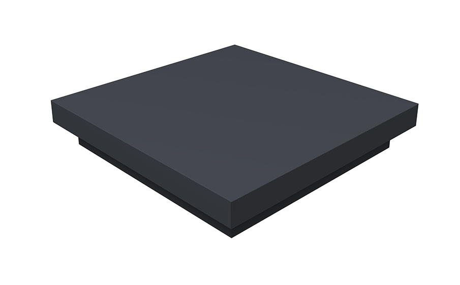 Колпак на столб Grand Line плоский 385*385 мм 0,5 Satin с пленкой RAL 7024