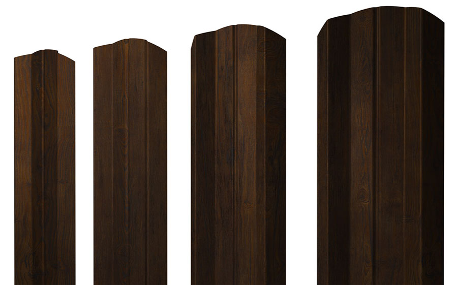 Штакетник М-образный B фигурный Print Elite Chestnut Wood