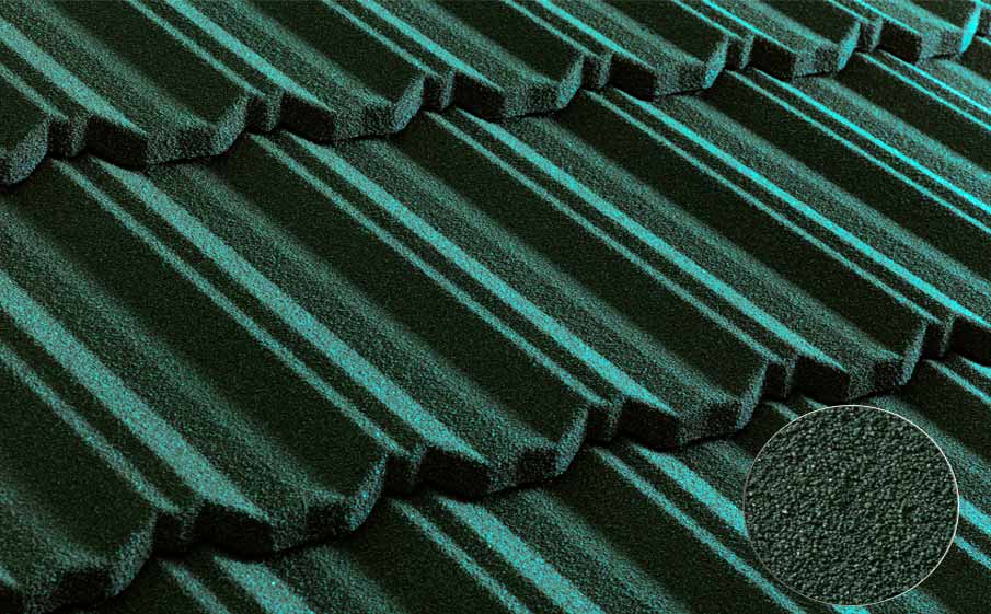 Композитная черепица рядовая Metrotile Classic Dark green