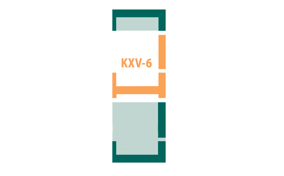 Часть комбинированного оклада FAKRO KXV-6 универсальная, 550*980 мм