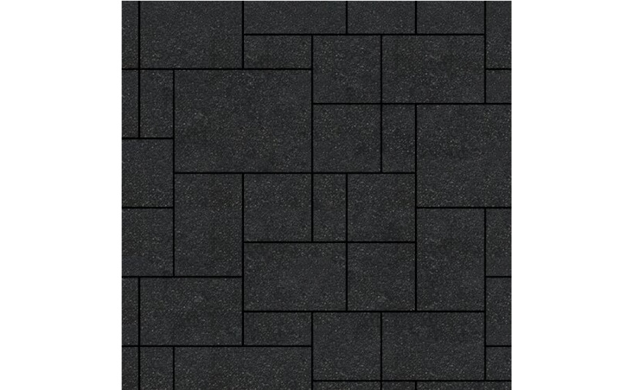 Плитка тротуарная SteinRus Инсбрук Альпен Б.7.Псм.6 Backwash, Базальт, толщина 60 мм