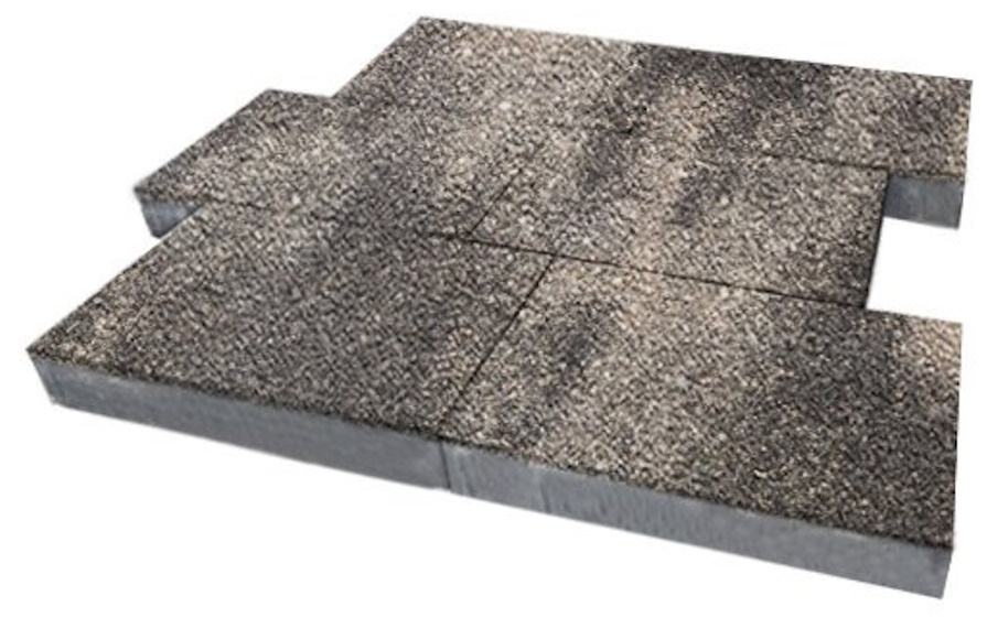 Плитка тротуарная SteinRus, Парк Плейс Б.3.П.6, Native, ColorMix Нокс, 600*300*60 мм