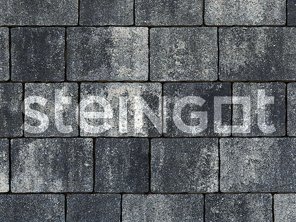 Плитка тротуарная Steingot Колормикс, Старый город, Графитовый камень (Stein Black), комплект 3 шт, толщина 60 мм