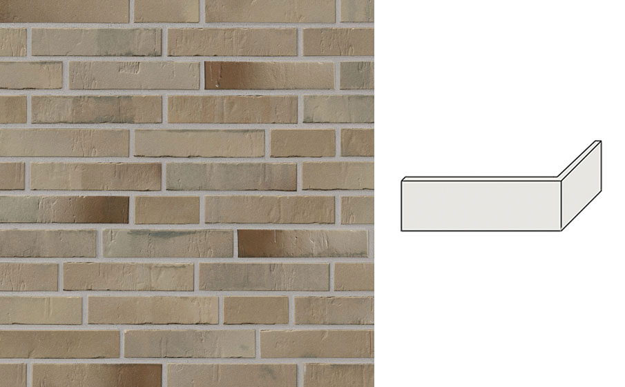 Клинкерная плитка угловая Stroeher Kontur CG 483 braunbrand, 240*52*52*12 мм
