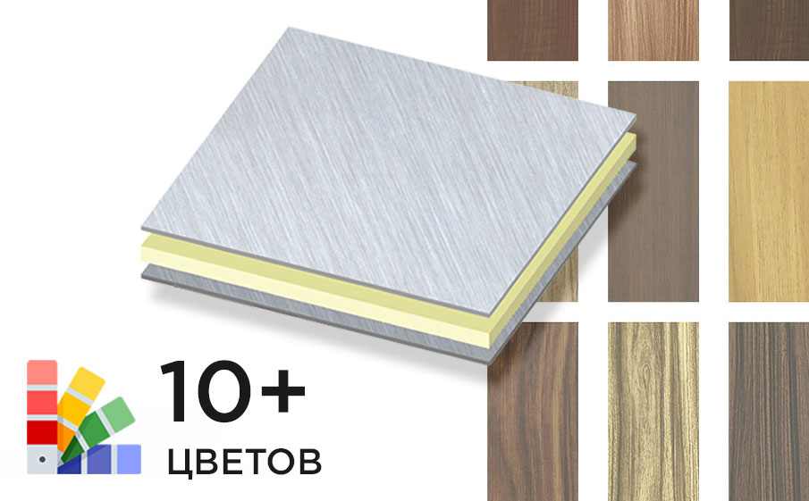 Алюминиевая композитная панель SIBALUX РФ WOOD DESIGN