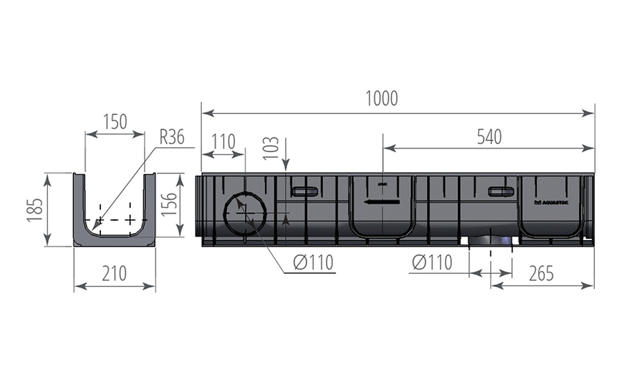 Дренажная система AQUASTOK Norma DN150 класс A15-C250