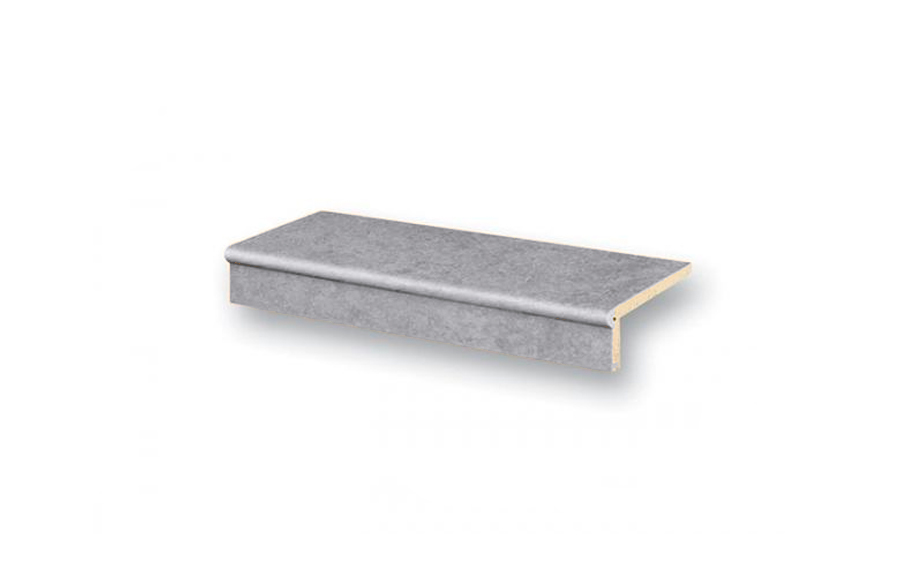 Клинкерная ступень фигурный угол Stroeher Keraplatte Roccia 840 grigio 294x115x52x10 мм