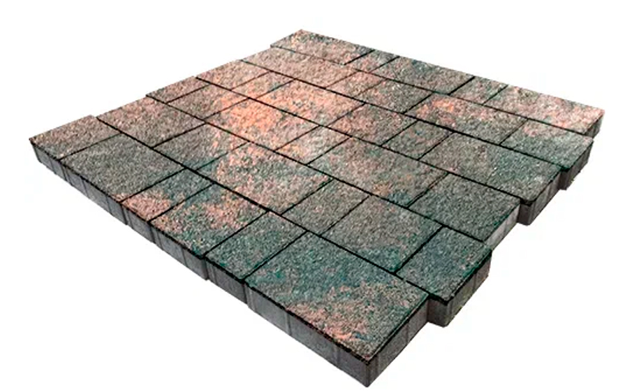 Плитка тротуарная SteinRus Бергамо А.6.Псм.4, Antico, ColorMix Штайнрус, толщина 40 мм