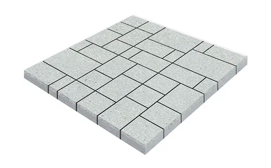 Плитка тротуарная SteinRus, Инсбрук Альпен Б.7.Псм.6, Native, белый, толщина 60 мм
