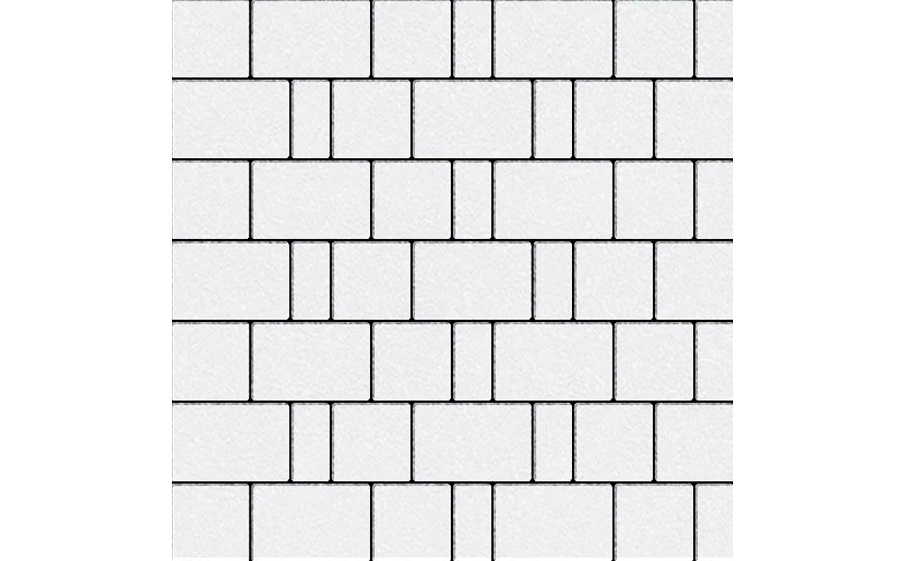Плитка тротуарная SteinRus Бергамо А.6.Псм.4 Native, белый, толщина 40 мм