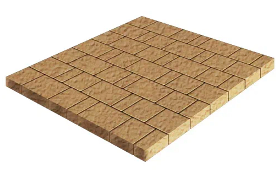 Плитка тротуарная SteinRus Бергамо А.6.Псм.4, Antico, песочный, толщина 40 мм