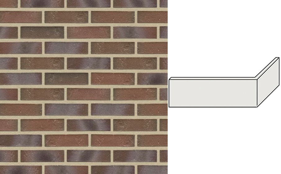 Клинкерная плитка угловая ручной формовки Feldhaus Klinker NF 14 W721 accudo cerasi maritim 240*71*115*14 мм