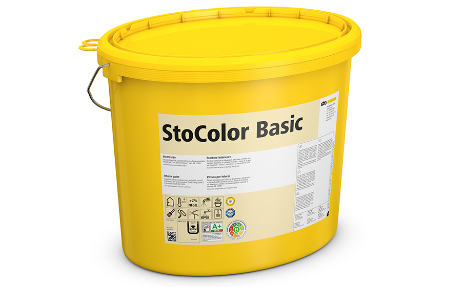 Интерьерная матовая краска StoColor Basic getont, колеруемая С1, 15 л