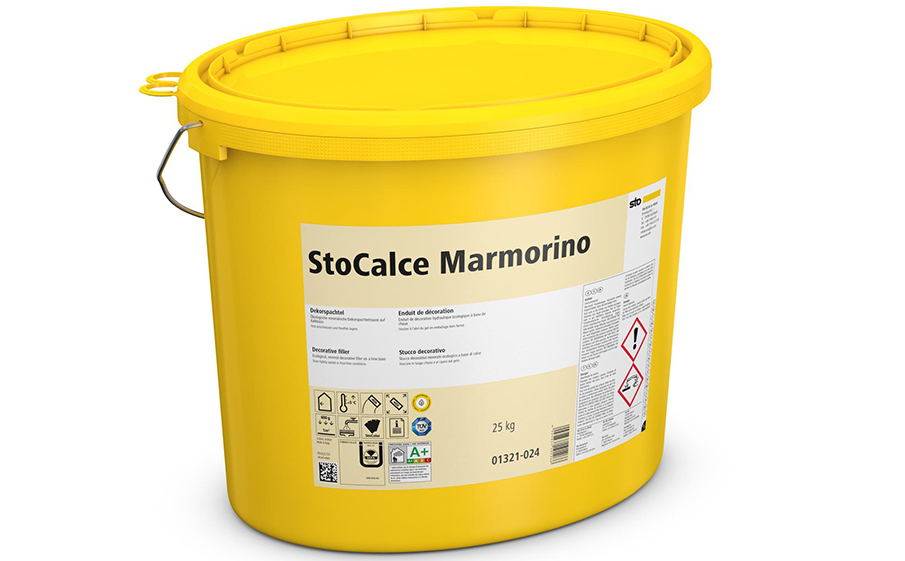 Финишная шпаклевка с эффектом мрамора StoCalce Marmorino, белый, 25 кг