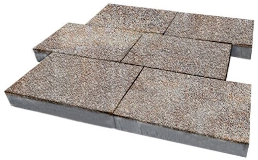 Плитка тротуарная SteinRus, Парк Плейс Б.3.П.8, Native, ColorMix Берилл, 600*300*80 мм