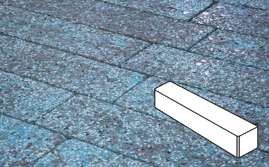Плитка тротуарная Готика Granite FINERRO, Ригель Б.3.П.8, Азул Бахия 360*80*80 мм
