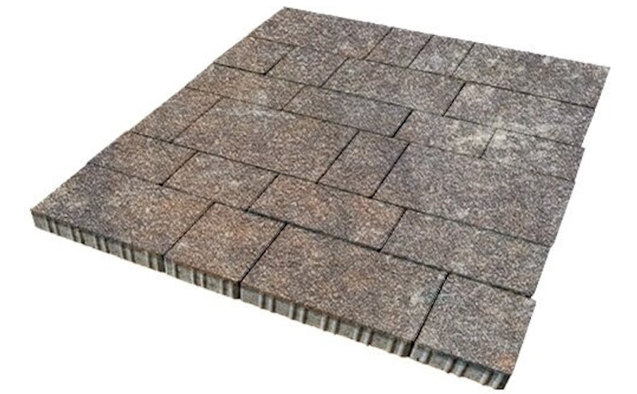 Плитка тротуарная SteinRus Инсбрук Тироль Б.4.Псм.6 Native, ColorMix Сепия, толщина 60 мм