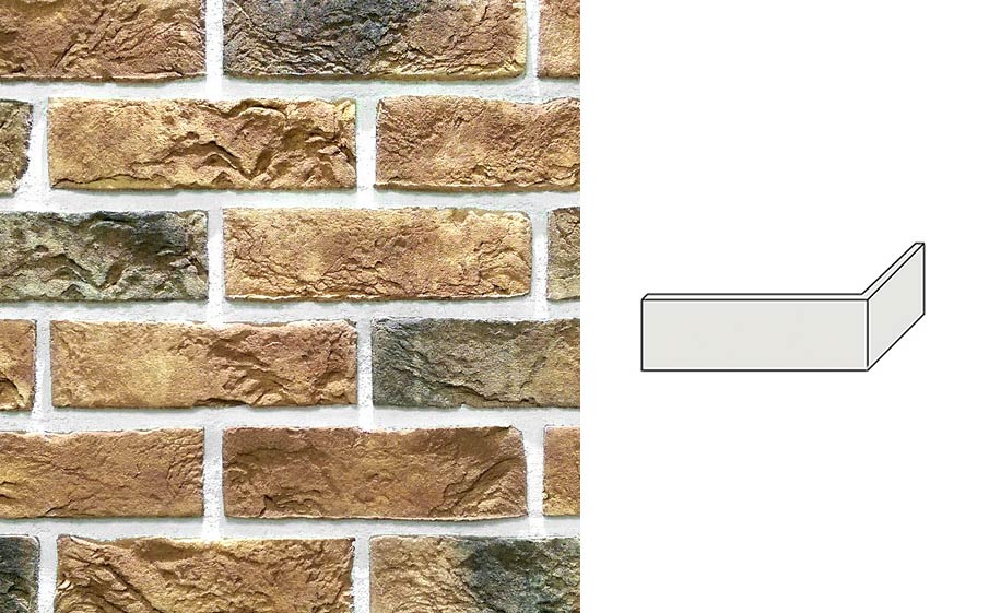 Угловой декоративный кирпич Redstone Town brick TB-50/53/U 200*85*65 мм