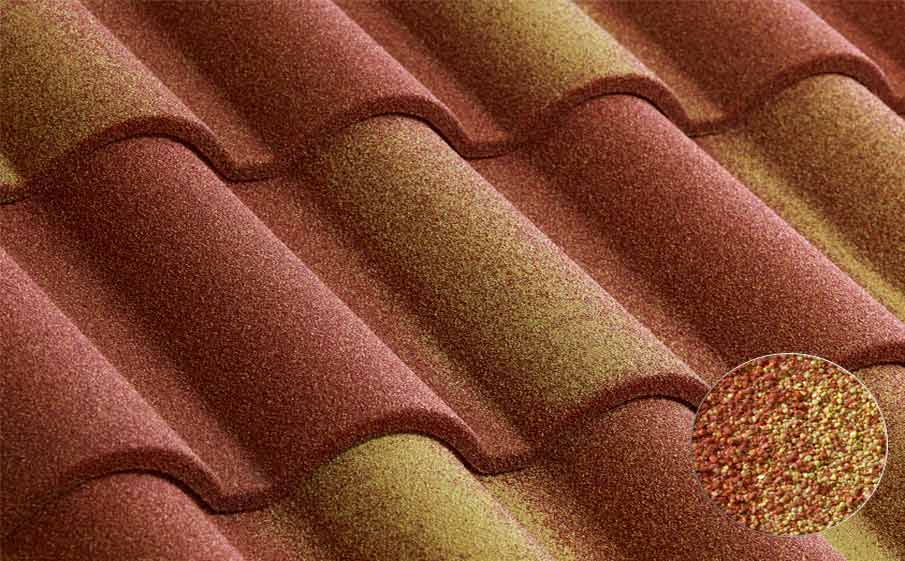 Композитная черепица рядовая Metrotile Romana Terracotta yellow