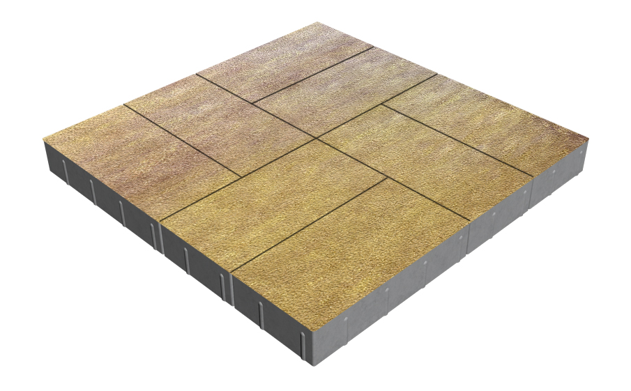 Плитка тротуарная SteinRus Грас Б.4.П.8, Native, Брайс, 400*200*80 мм