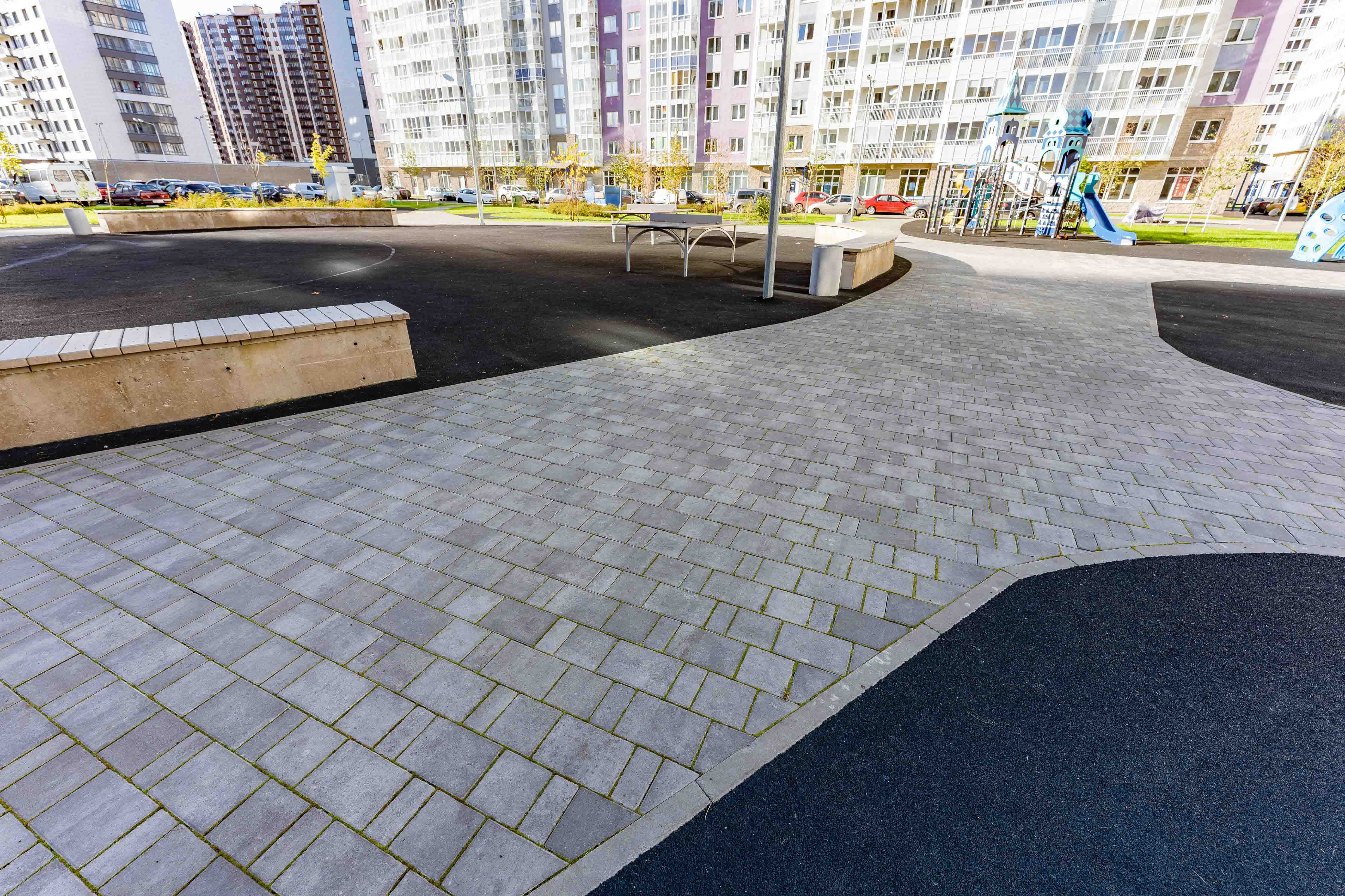 Плитка тротуарная BRAER Старый город Ландхаус серый, толщина 60 мм