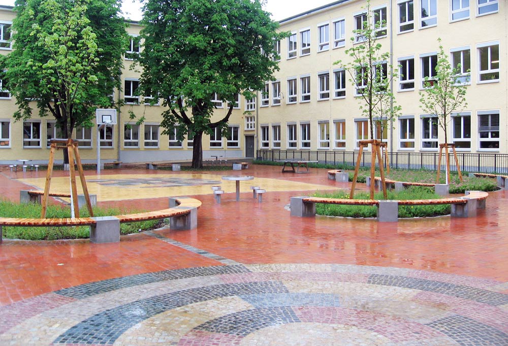 Тротуарная клинкерная брусчатка Vandersanden Zittau красная пестрая, 200*100*45 мм