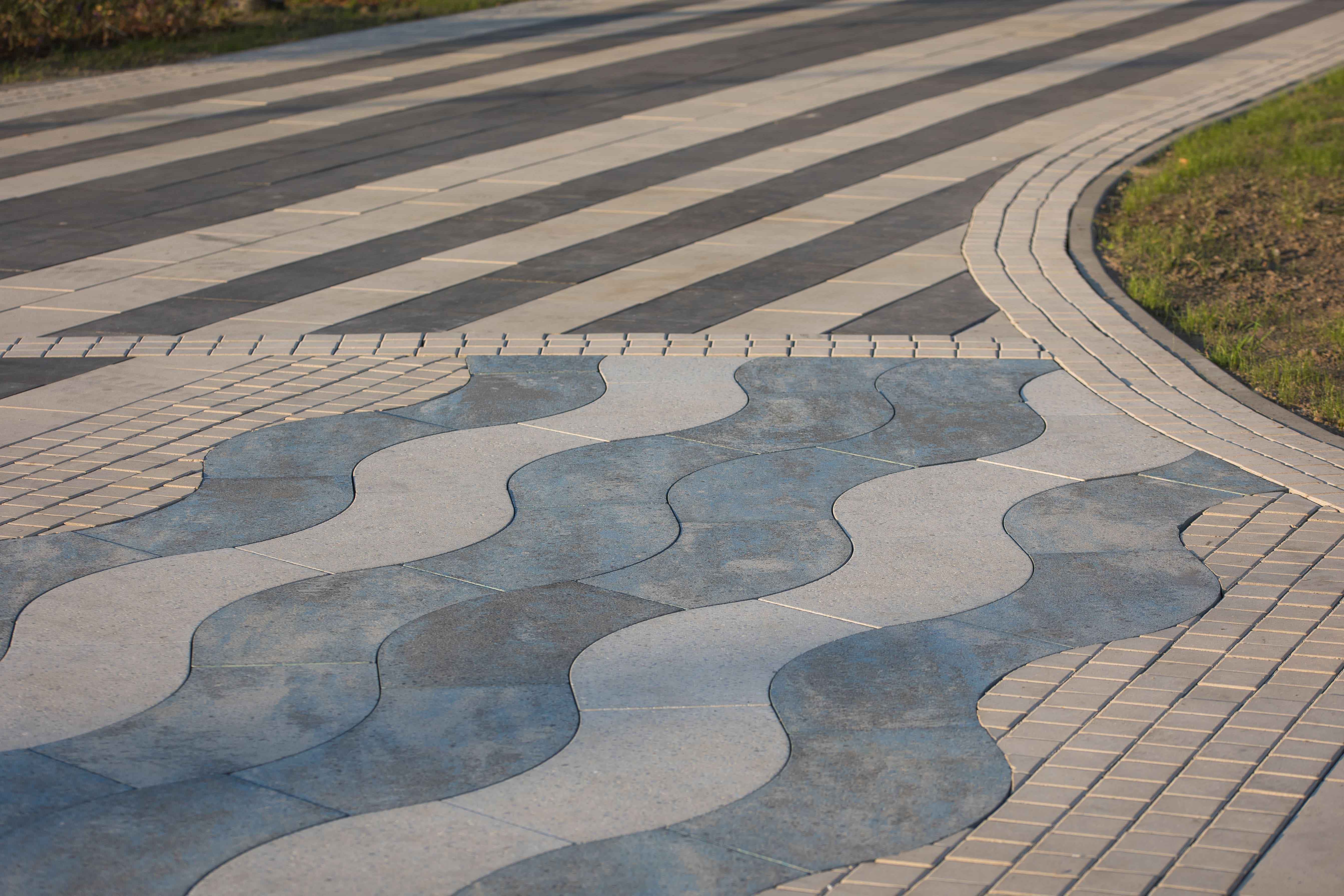 Плитка тротуарная Готика, Granite FINERRO, Плита S, Азул Бахия, 720/480*300*100 мм