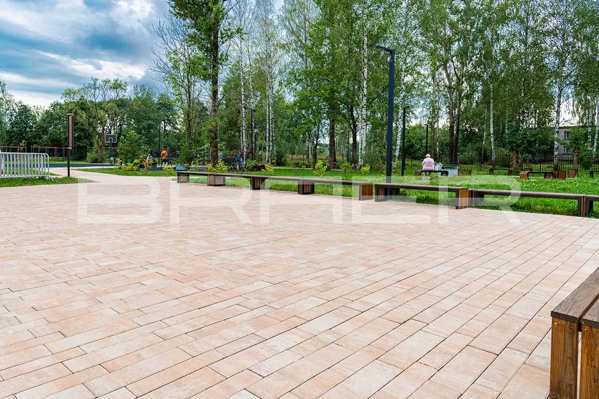 Плитка тротуарная BRAER Домино Color Mix Плато, 120/160*60 мм