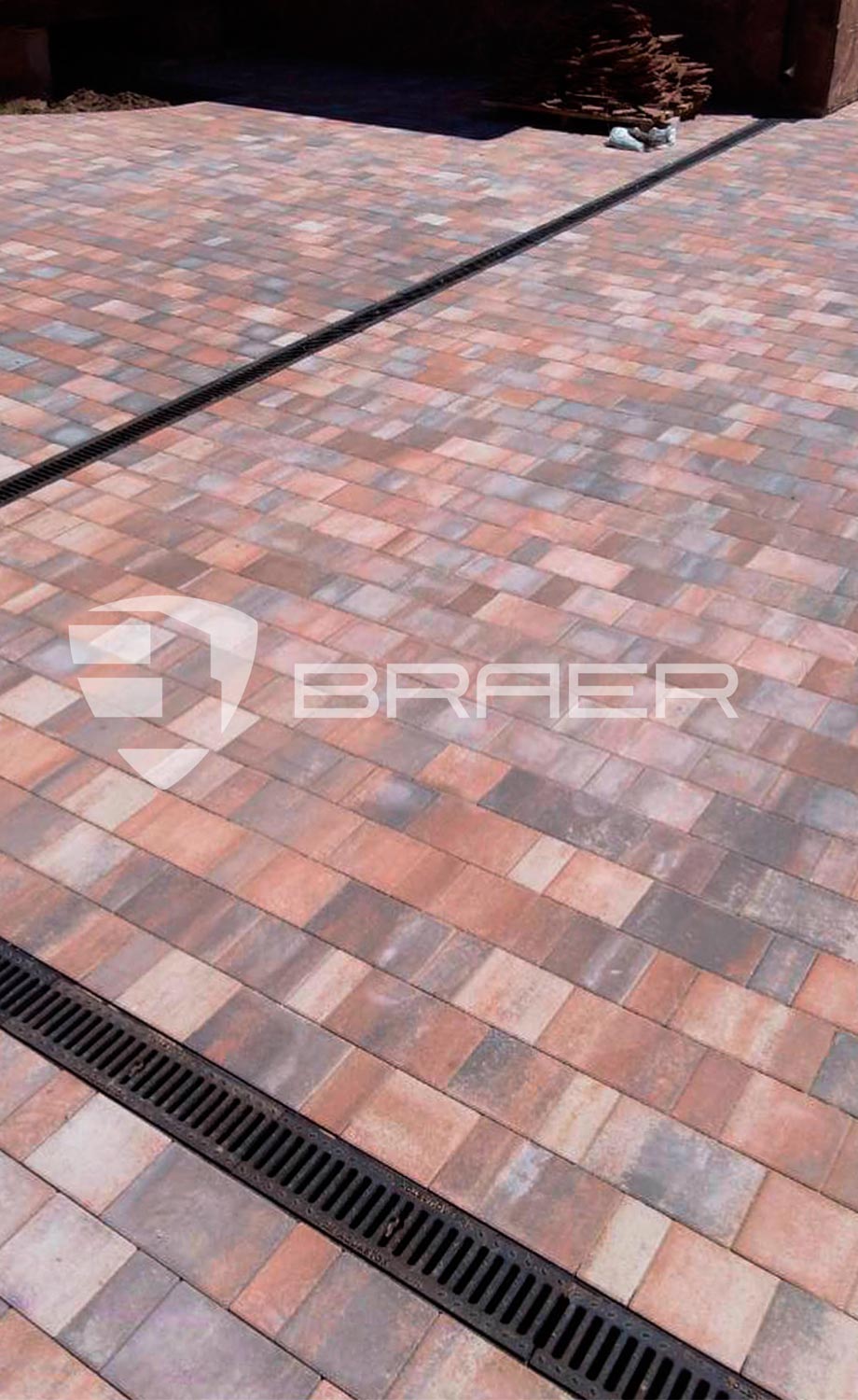 Плитка тротуарная BRAER Старый город Ландхаус Color Mix тип 4 Койот, толщина 80 мм