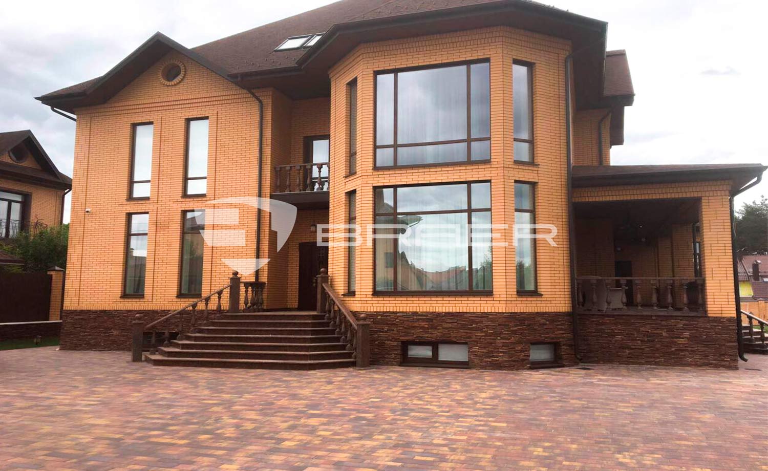 Плитка тротуарная BRAER Домино Color Mix Сафари, 120/160*60 мм
