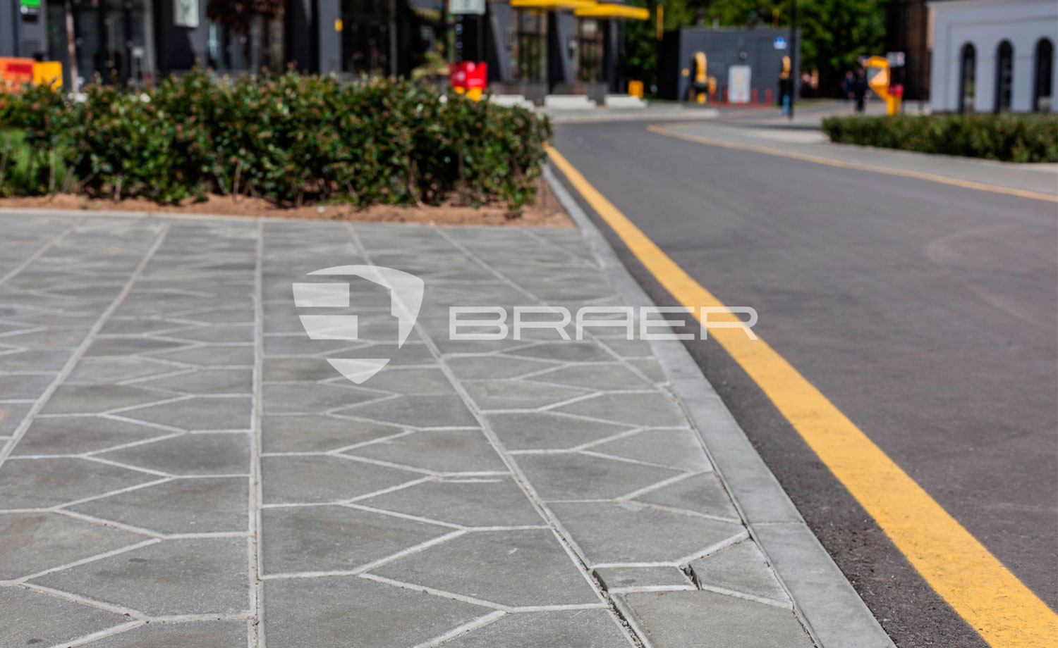 Плитка тротуарная BRAER Тиара серый, 283*200*60 мм