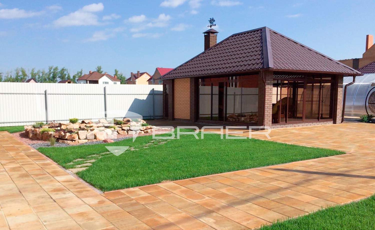 Плитка тротуарная BRAER Триада Color Mix Плато, толщина 60 мм