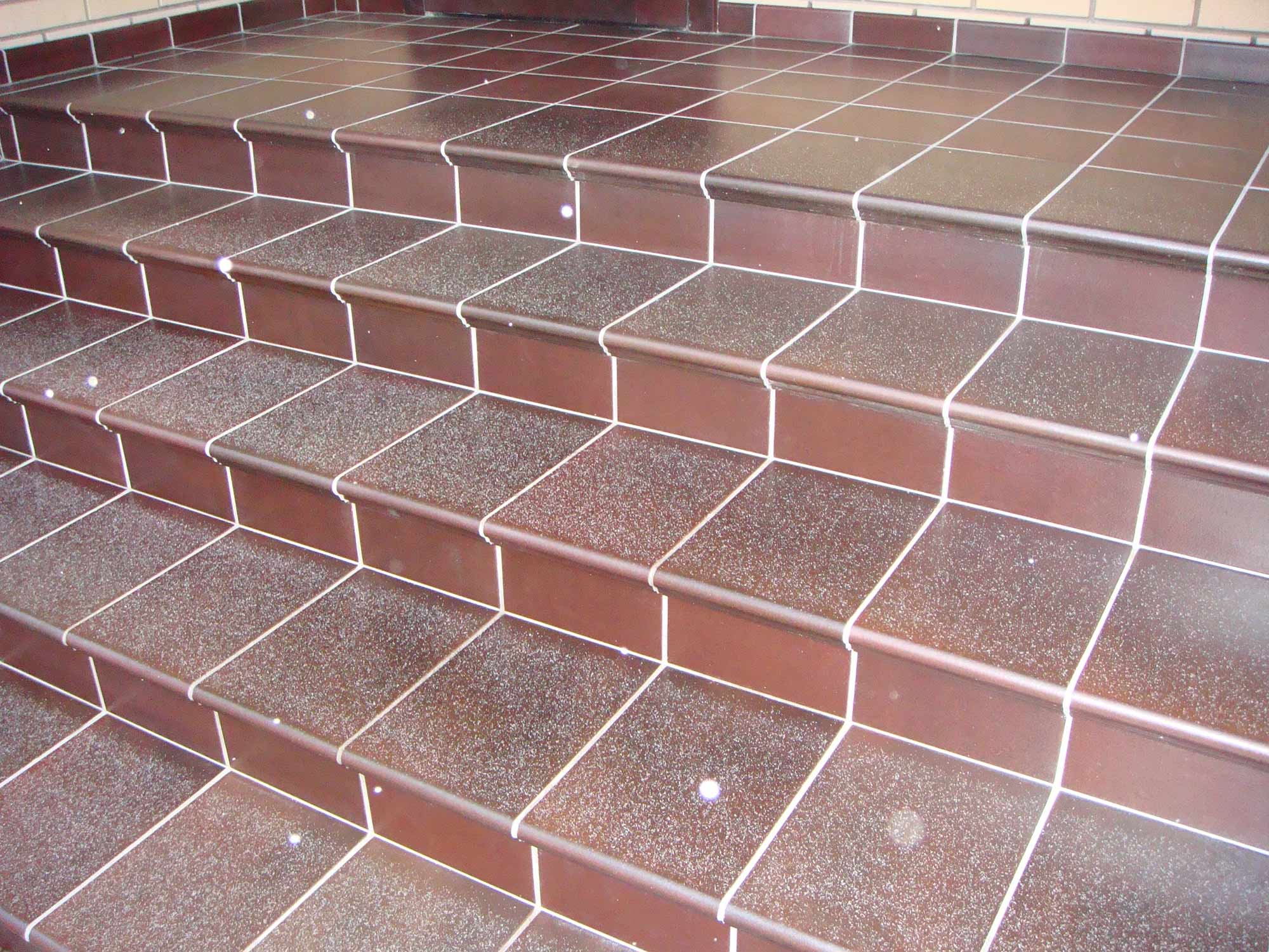 Клинкерная угловая ступень флорентинер Stroeher Keraplatte Duro 825 sherry, 345х345х12 мм
