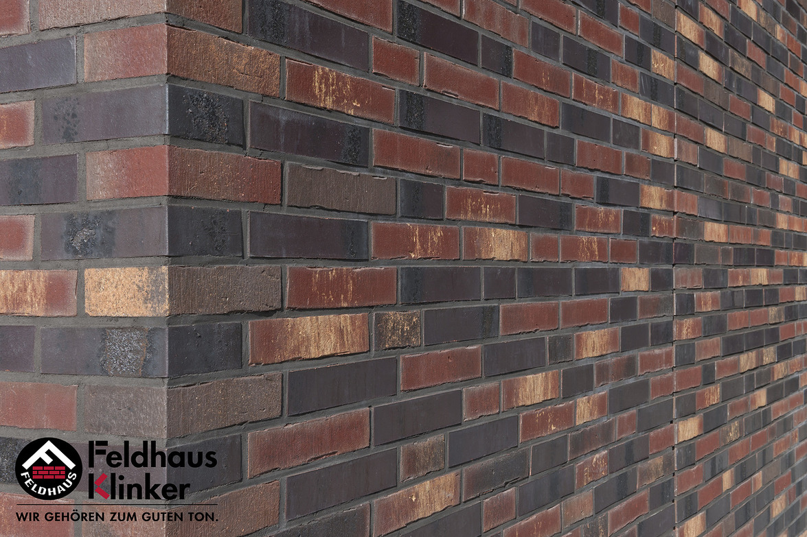 Клинкерная плитка под кирпич Feldhaus Klinker NF 14 R384  ferrum liso 240*71*14 мм