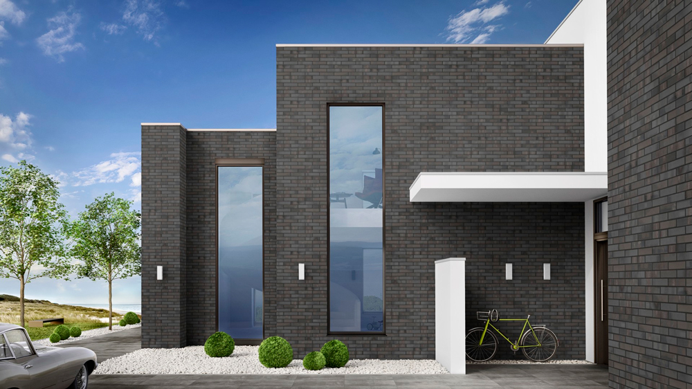 Клинкерная плитка угловая Stroeher Brickwerk, Brick 60 650 eisenschwarz 240*50*52*12 мм