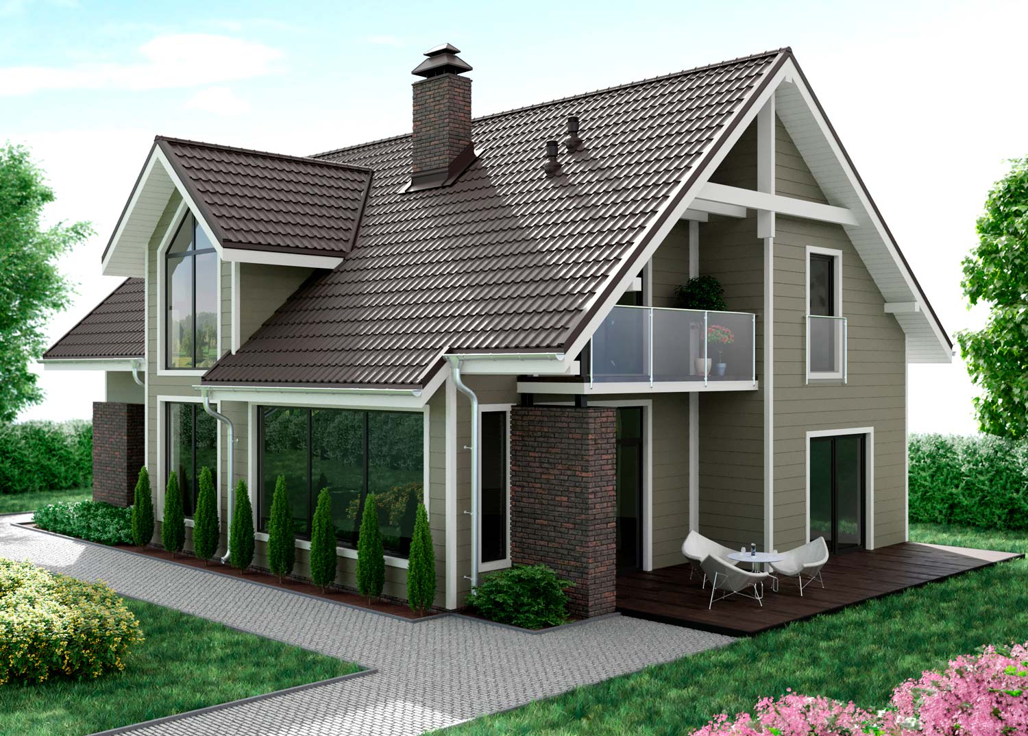Металлочерепица Aquasystem Стокгольм RAL 8019 MATT