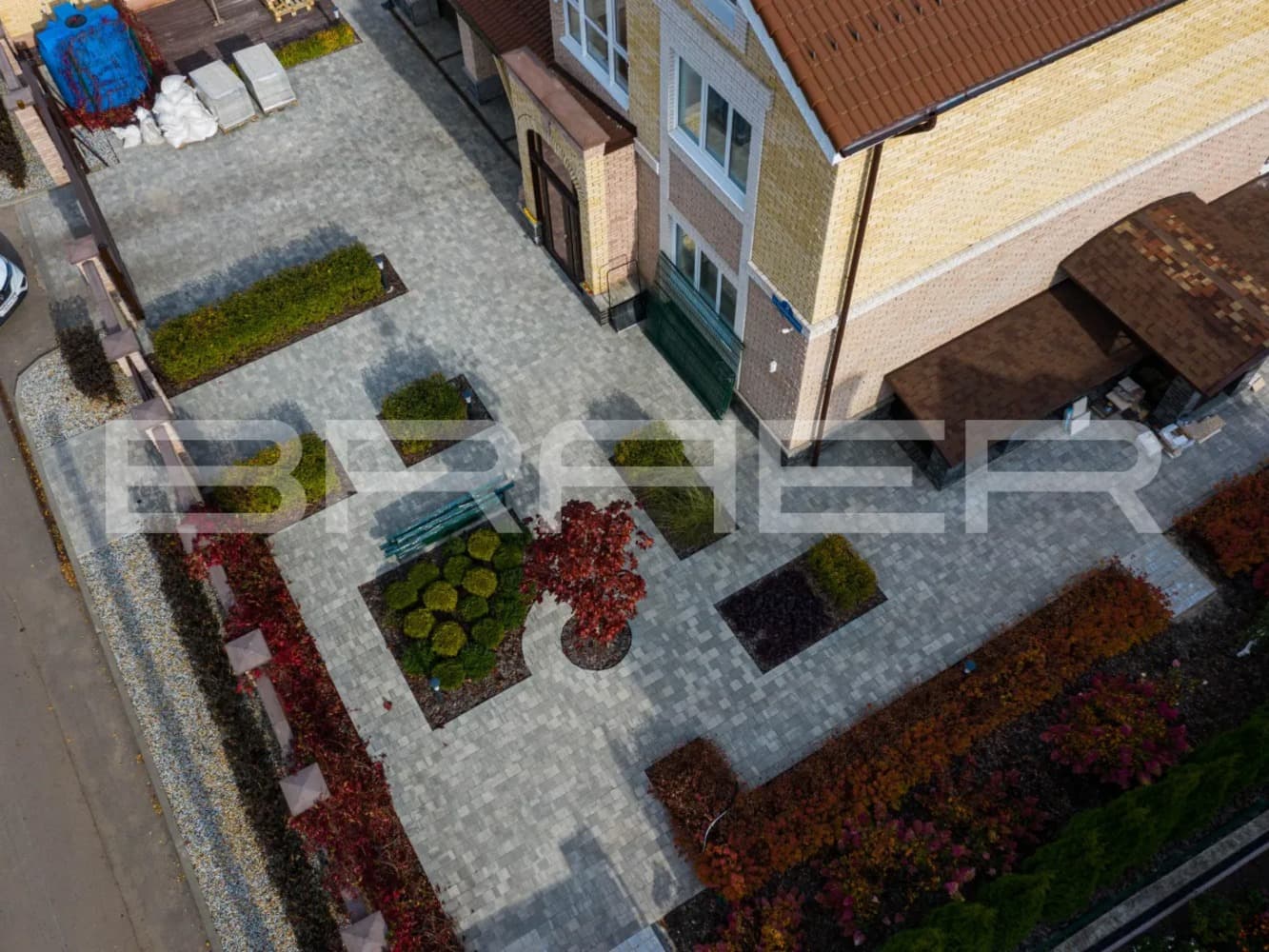 Плитка тротуарная BRAER Старый город Ландхаус Color Mix Туман, толщина 60 мм