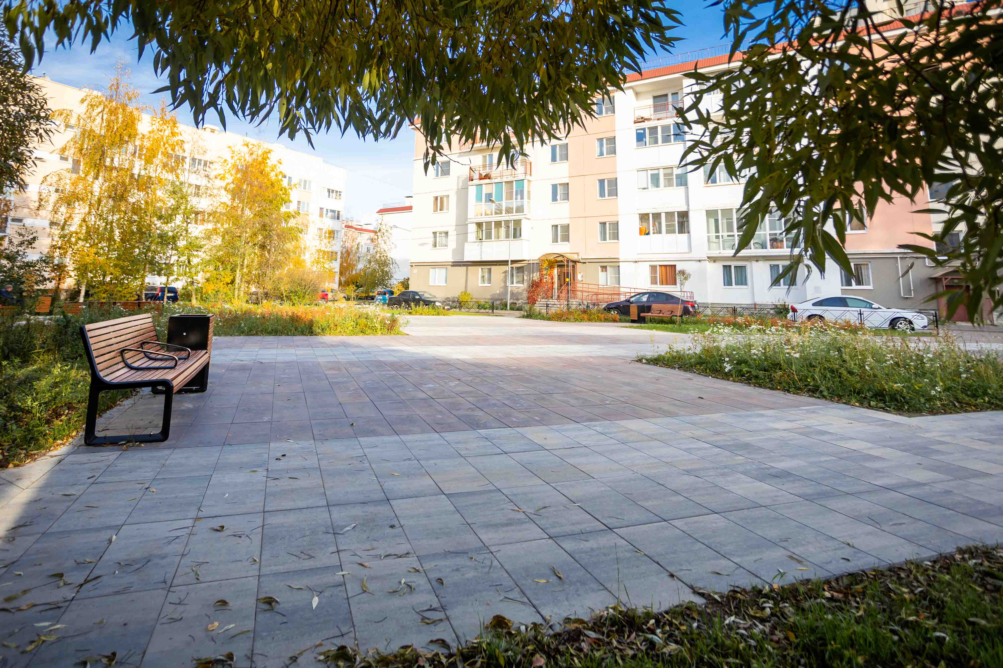 Плитка тротуарная Прямоугольник Б.5.П.8 листопад гладкий антрацит, 600*300*80 мм