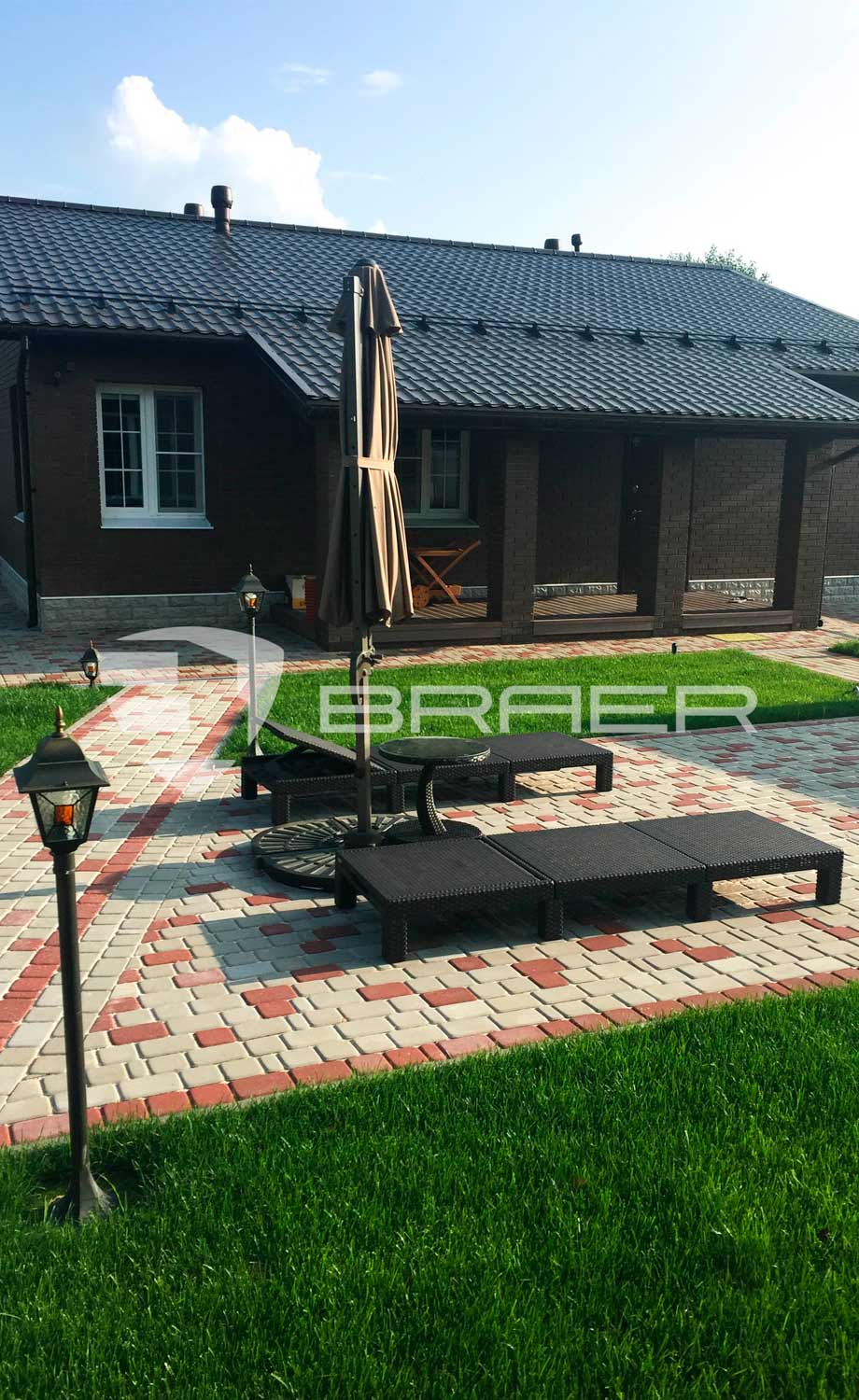 Плитка тротуарная BRAER Классико серый
