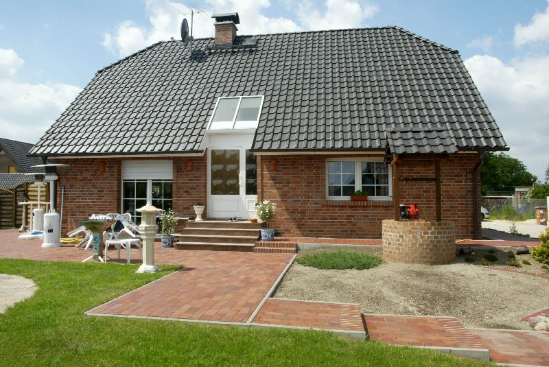 Тротуарная клинкерная брусчатка Muhr №04SG Rotbraun-bunt Spezial gerumpelt, 200*100*40 мм