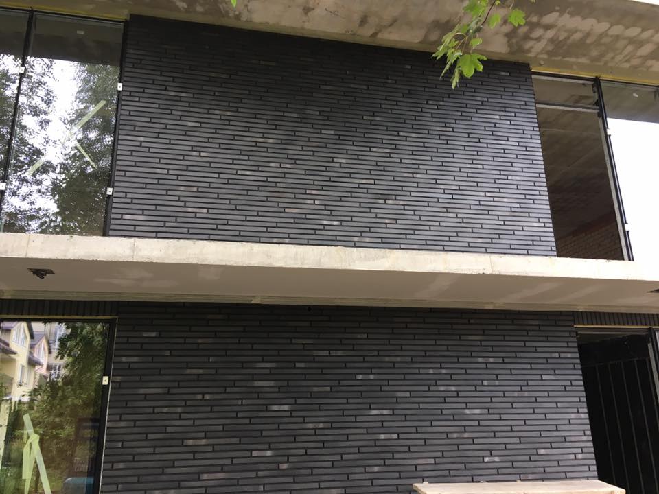 Клинкерная плитка под кирпич Stroeher Riegel 50, 456 schwarz-blau, 490*40*14 мм