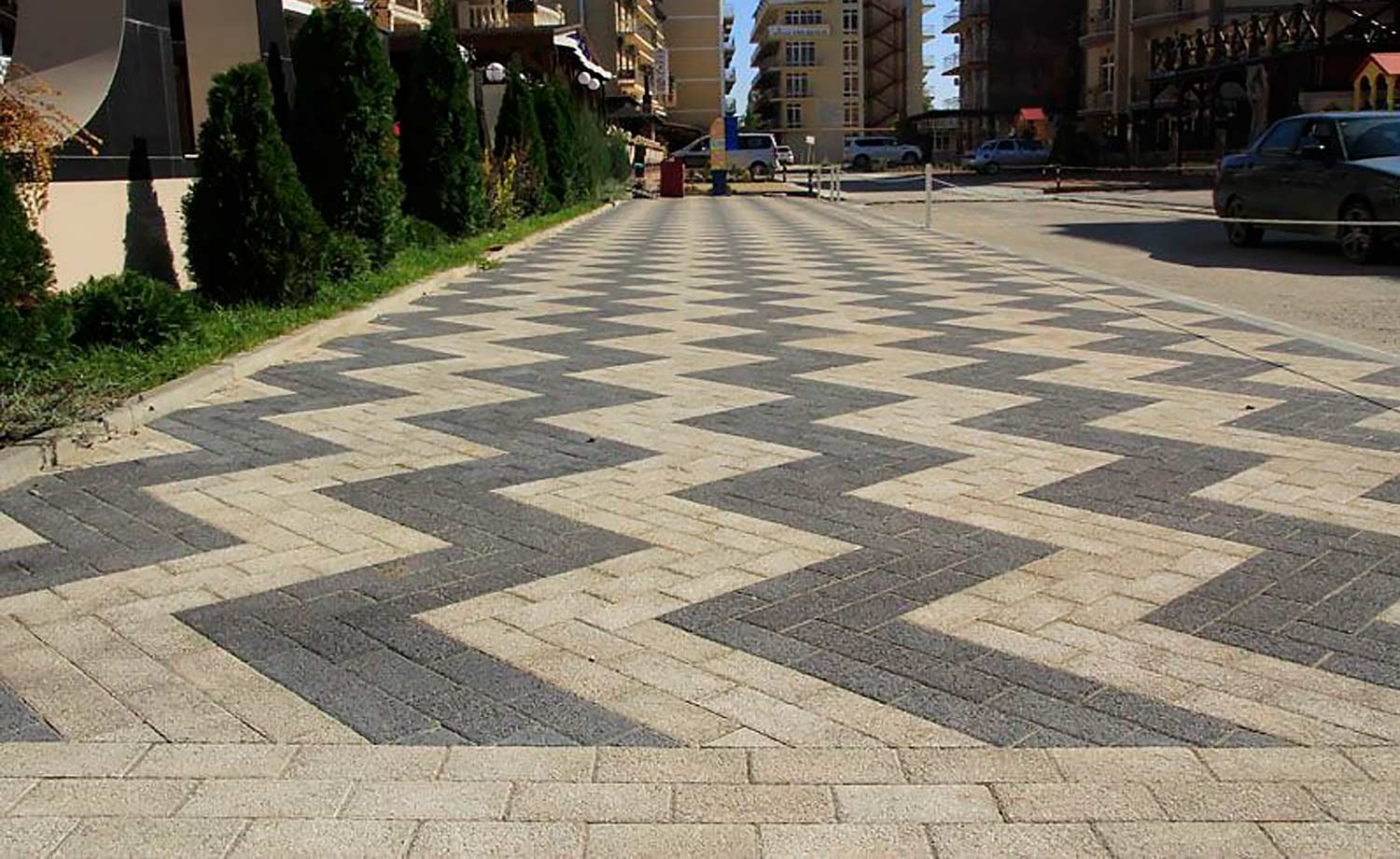 Плитка тротуарная Прямоугольник А.2.П.4 гранит серый, 200*100*40 мм