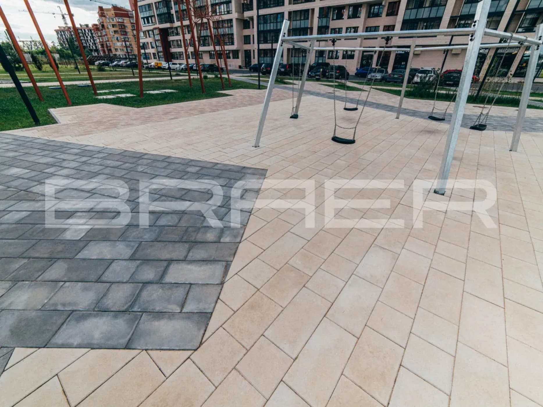 Плитка тротуарная BRAER Триада Color Mix Плато, толщина 60 мм