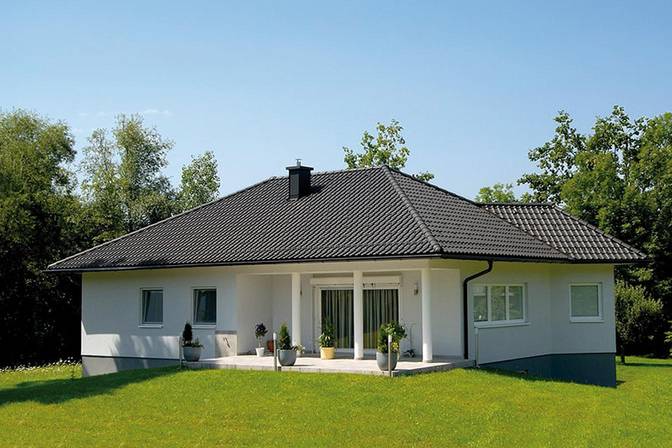 Керамическая черепица рядовая TONDACH Samba 11 antracite engobe