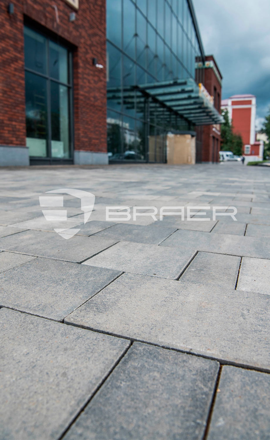 Плитка тротуарная BRAER Старый город Ландхаус Color Mix Туман, толщина 60 мм